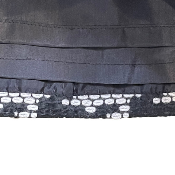 Talbots‎ Petites Womens Skirt Size 6 Black White Pattern Wool Blend Lined - Picture 4 of 6